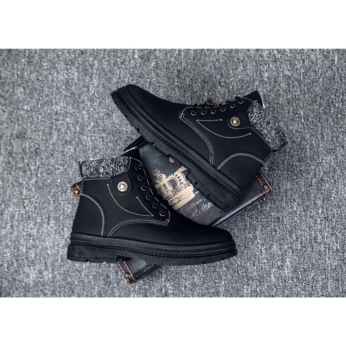 Giày boot nam đen cực ngầu cổ cao ảnh thật | BigBuy360 - bigbuy360.vn