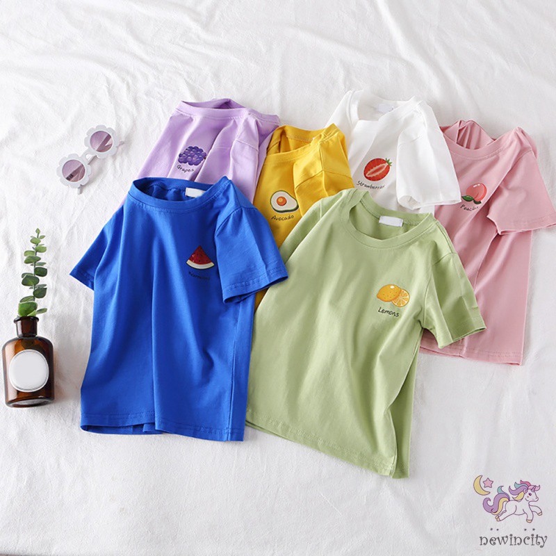 Áo Thun Ngắn Tay In Hình Hàn Quốc Cho Bé