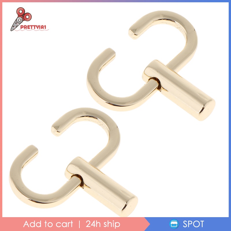 Set 2 Dây Móc Túi Xách Khóa Kim Loại Prettyia1 Có Thể Điều Chỉnh