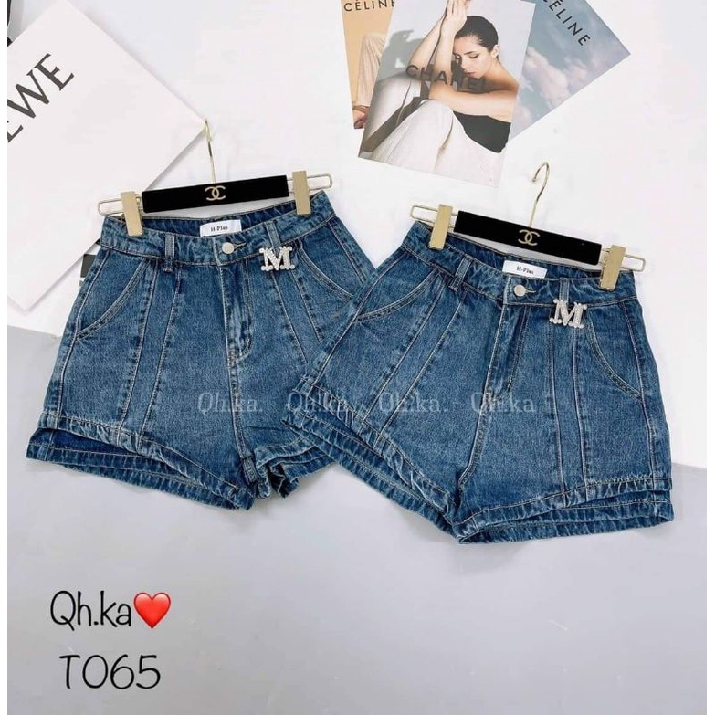 Quần sooc jeans gân hàng QCL1