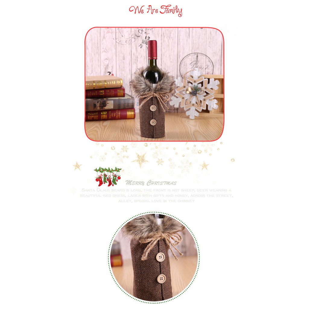 Túi đựng chai rượu trang trí giáng sinh Noel