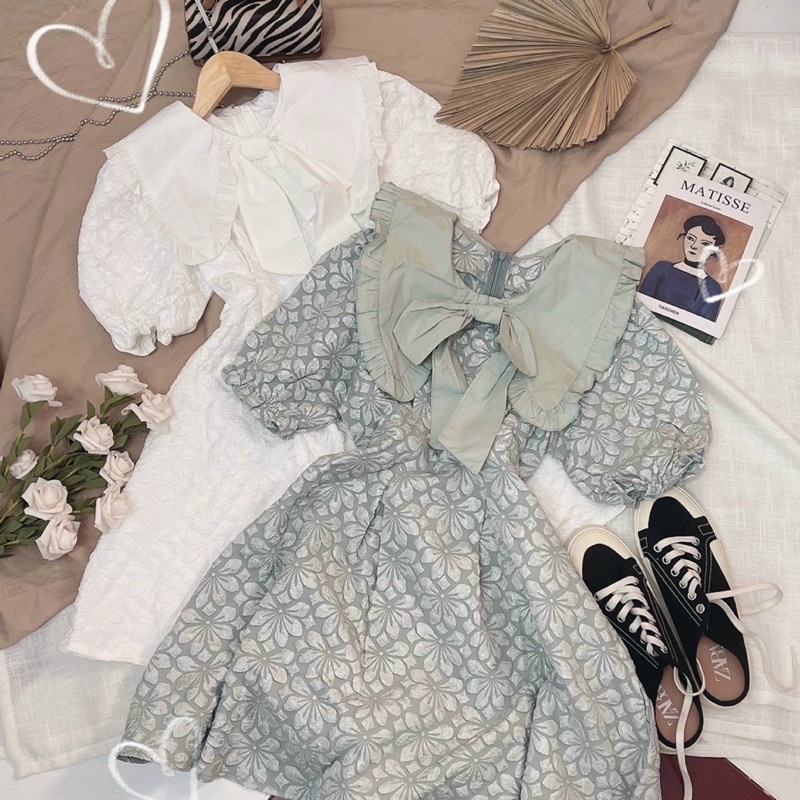 ĐẦM XỐP xanh và trắng