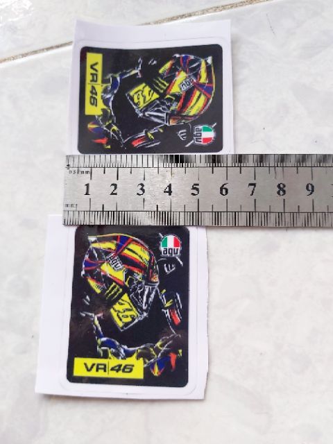 Tem Decal Agu VR 46 Dán Nón, Xe Giá Rẻ