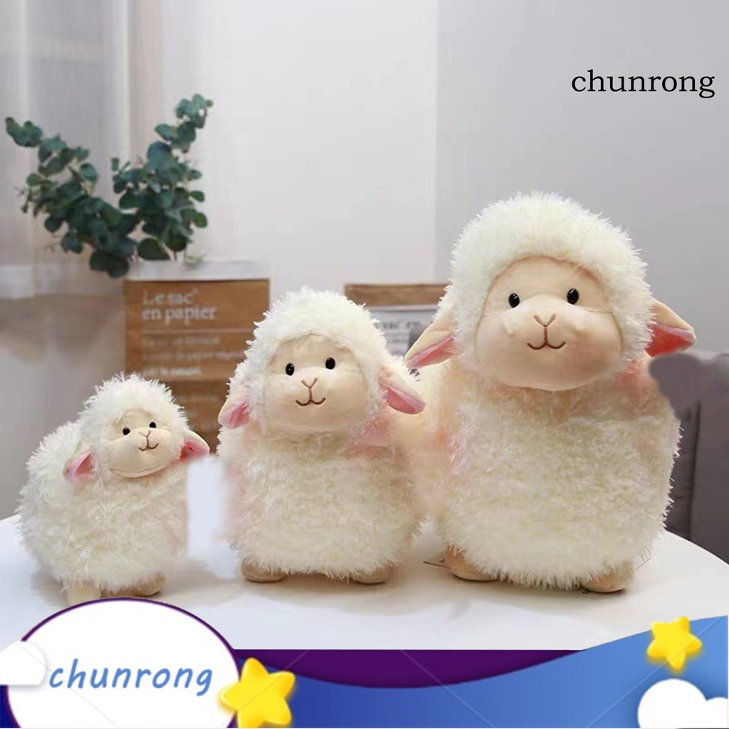 Cr Đồ Chơi Thú Nhồi Bông Hình Chú Cừu Mềm Mại Dễ Thương Thoải Mái Dùng Làm Đạo Cụ Chụp Ảnh Cho Bé