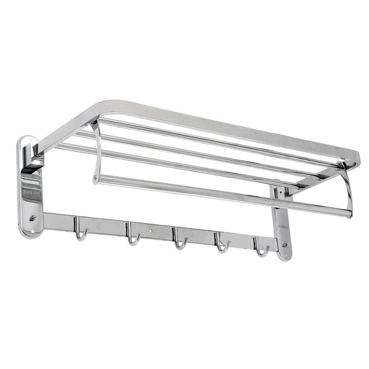 Thanh vắt khăn 2 tầng inox 304 cao cấp không gỉ MKT-05C TẶNG KÈM BỘ VÍT GẮN TƯỜNG