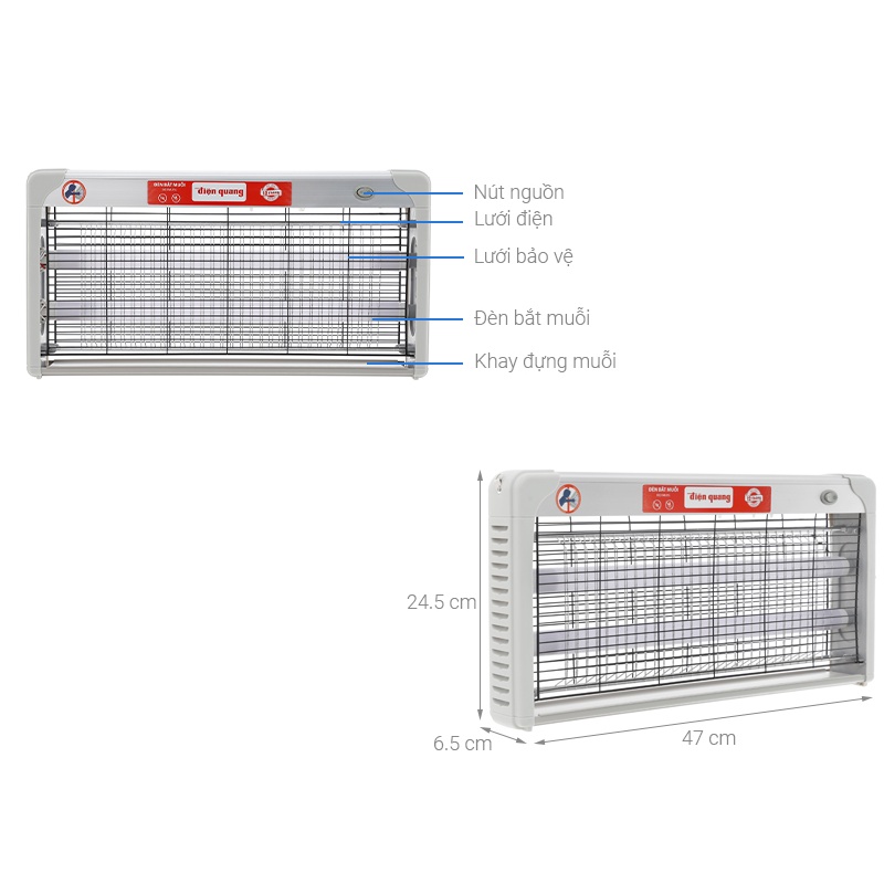 🚚 FREE SHIP 🚚 Đèn bắt muỗi Điện Quang ĐQ  EML05L