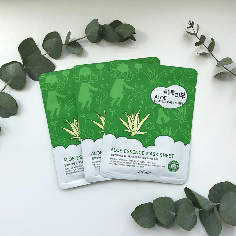 Mặt nạ dưỡng da tinh chất nha đam Esfolio Aloe Essence Mask Sheet -25ml