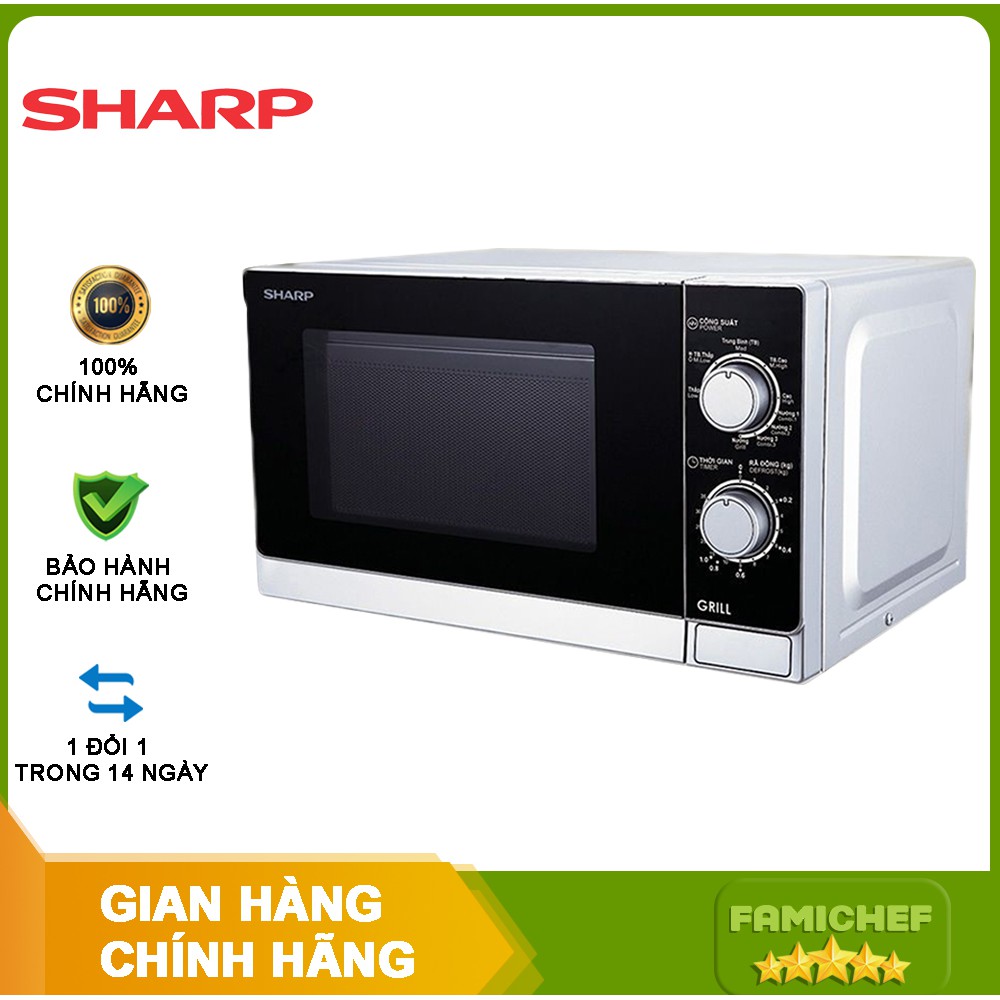 Lò vi sóng có nướng Sharp R-G222VN-S 20 lít