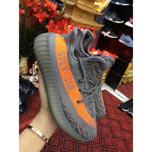 Giày thể thao Sneaker  yeezyboost 350v2 beluga ( ghi vạch cam ) | BigBuy360 - bigbuy360.vn