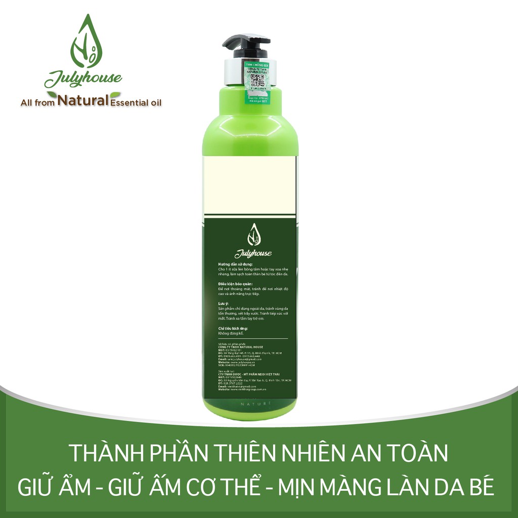 Sữa tắm gội toàn thân baby 250ml JULYHOUSE