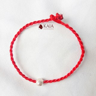 Vòng tay charm bi bạc - Tặng dây chỉ đỏ - KAIA