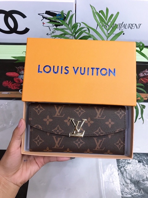 Set Ví LV cầm tay dáng dài da xịn, full box