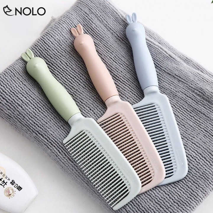 Combo 2 Lược Chải Tóc Mini Kiểu Dáng Con Thỏ Chất Liệu Nhựa Lúa Mạch Sinh Học An Toàn