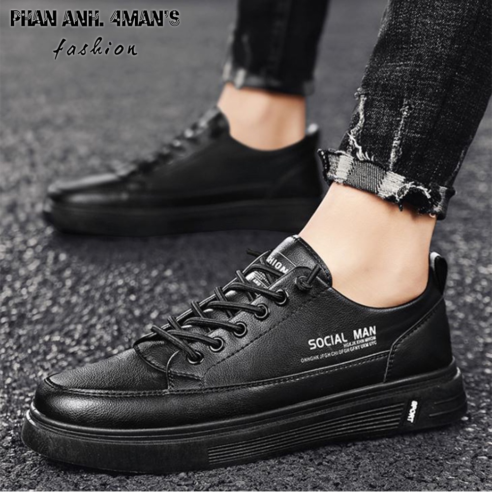 Giày thể thao nam sneaker Phananh.4mans chất liệu da   bảo hành 12 tháng tặng kèm tất 4ML-G39