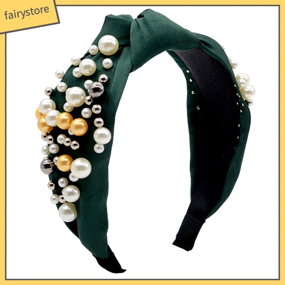 Băng Đô Cài Tóc Phối Hạt Ngọc Trai Giả Thời Trang Cho Nữ