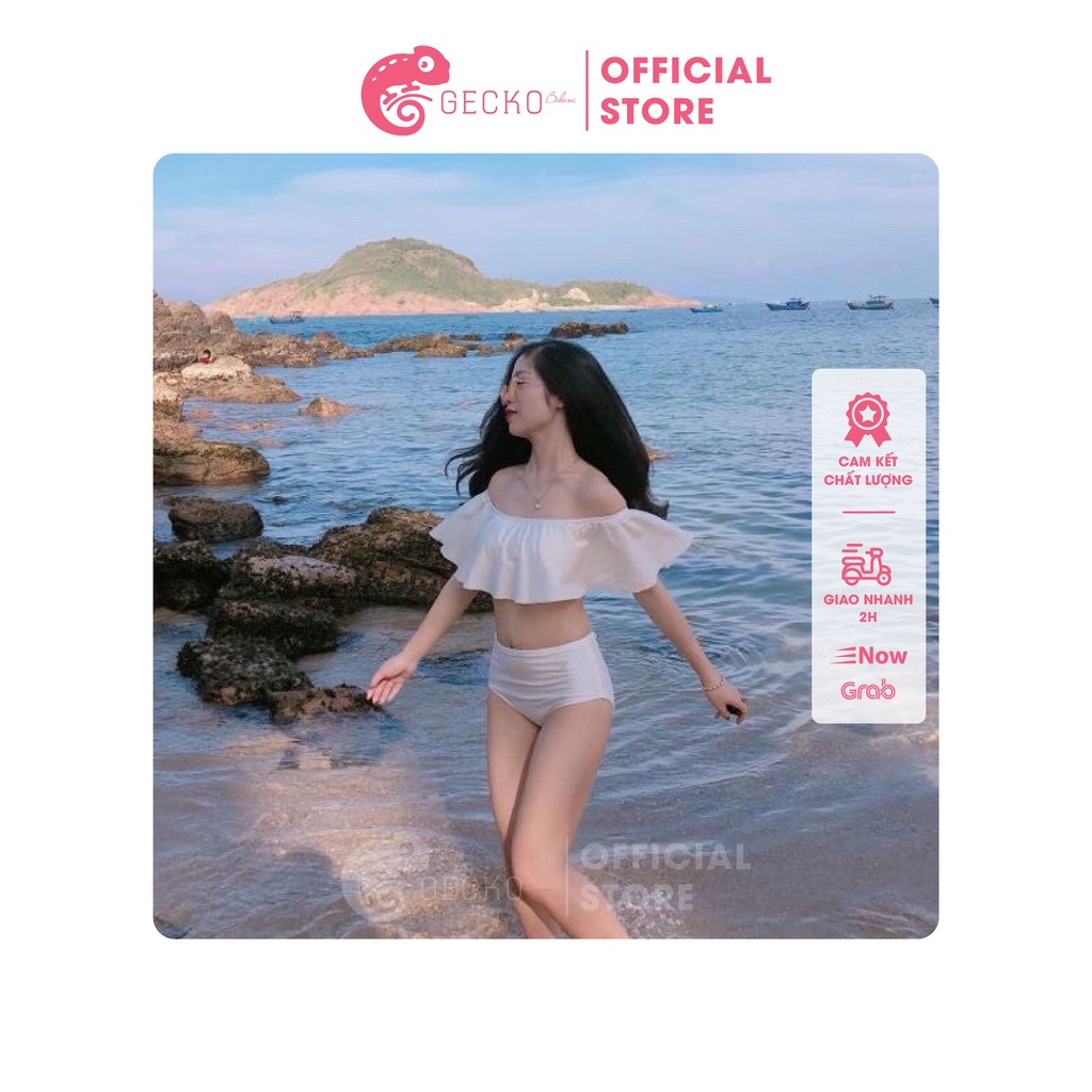 Bikini Đồ Bơi 2 Mảnh Áo Ngang Bèo, Có Dây Áo Tháo Rời Được GK0244 (Ảnh Thật)