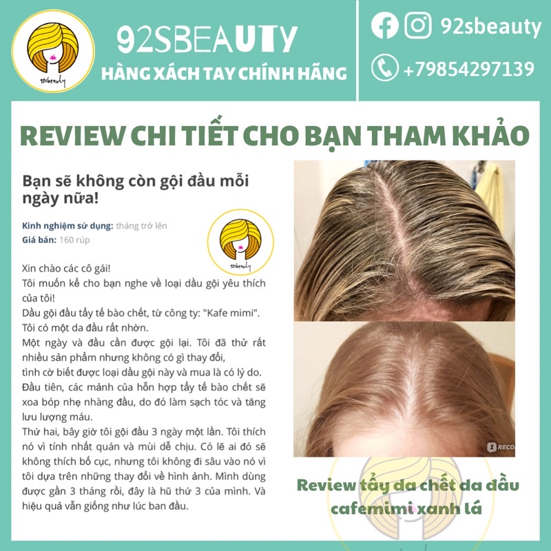 [Đủ bill] Tẩy da chết da đầu Cafe Mimi Super Volume Shampoo Scrub làm sạch sâu ngừa bết tóc, sạch gàu