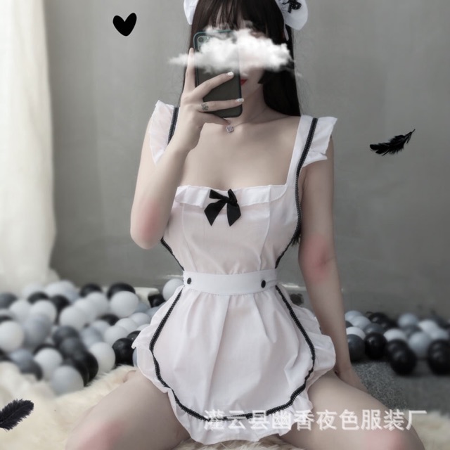 Cosplay cô người hầu sexy quyến rũ gợi cảm phòng the