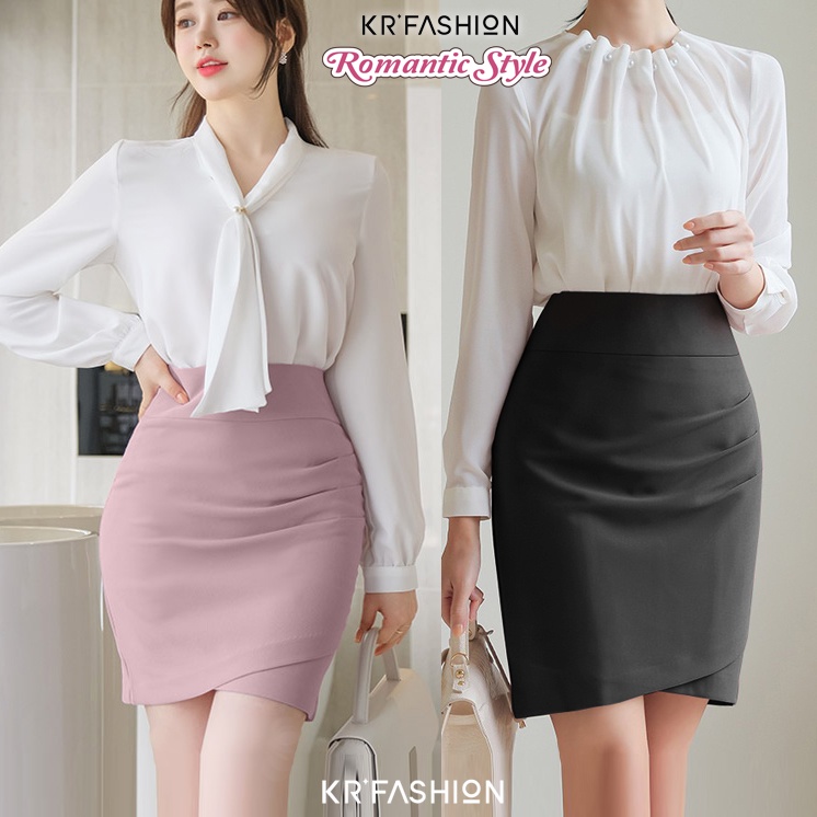 Chân váy công sở Hàn Quốc SK2102 KRfashion  cao cấp váy công sở đẹp màu Pink Korea | BigBuy360 - bigbuy360.vn