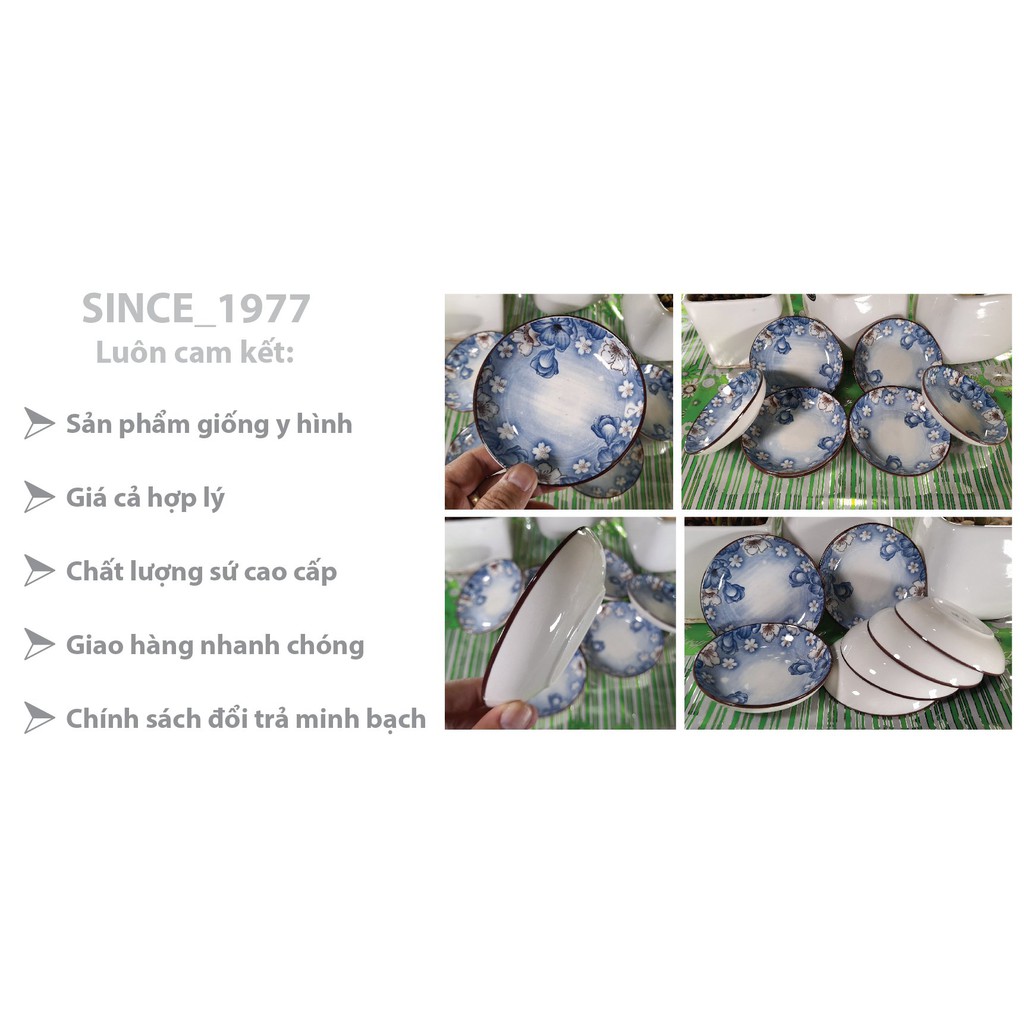 Đĩa muối tiêu Bát Bảo,4D02 sứ cao cấp , bền – đẹp – rẻ, Since_1977