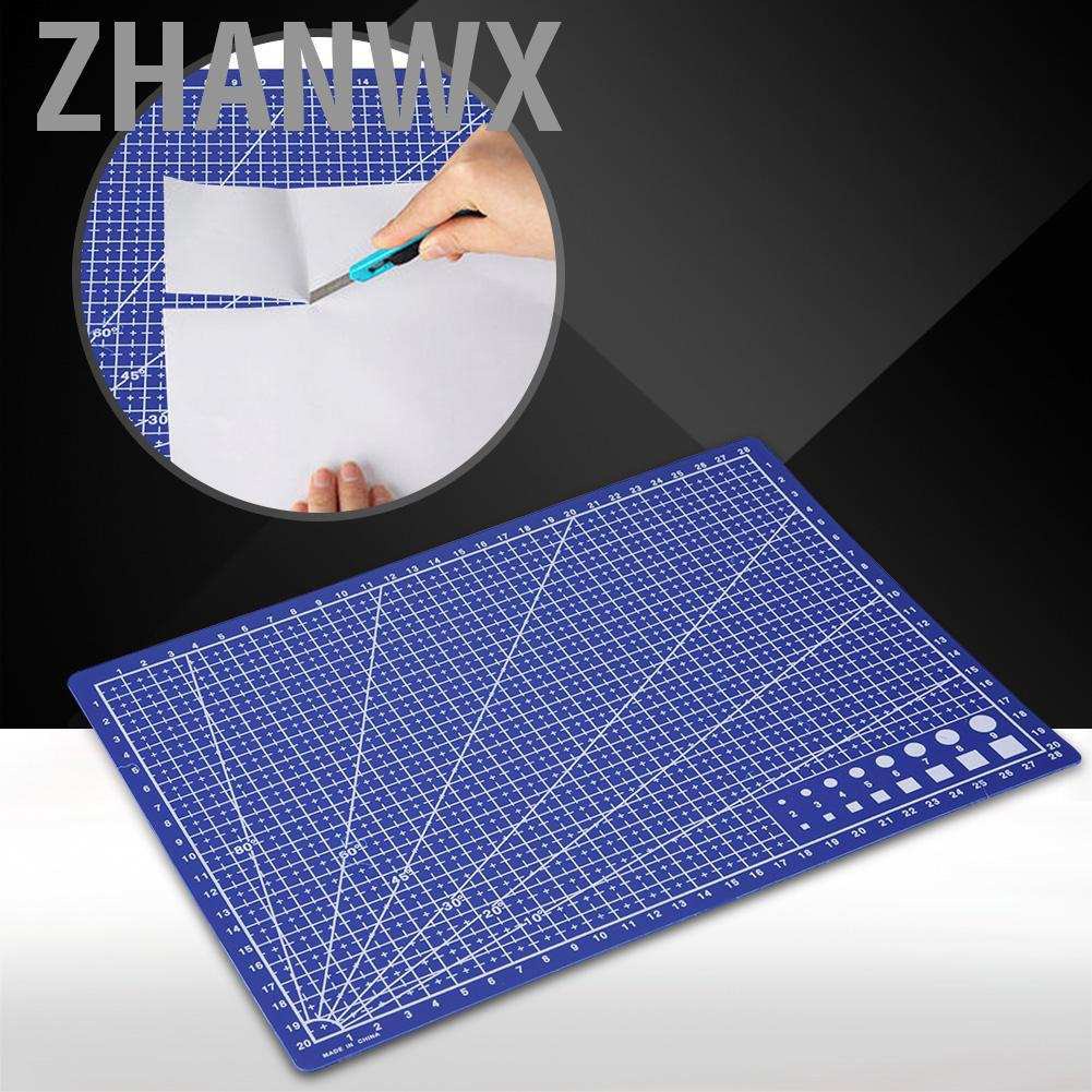 Zhanwx A4 Quilting Grid Lines Cutting Mat Board Craft Tools Office Stationery Accessory