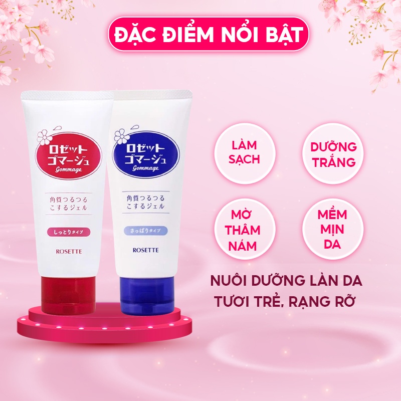 Tẩy Tế Bào Da Chết Rosette Gommage & Rosette Gommage Moist 120 - 180g