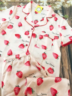 T2019040 pyzama lụa họa tiết