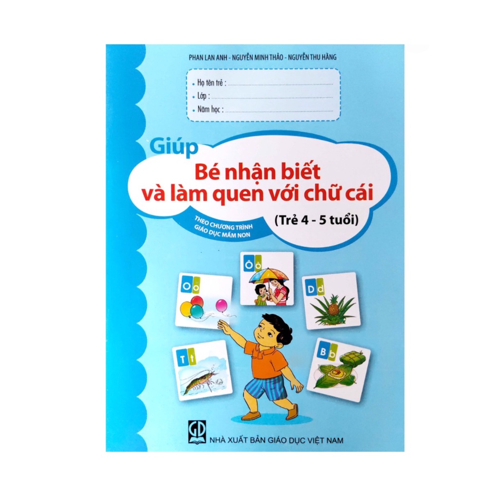 Sách - Giúp bé nhận biết và làm quen với chữ cái (trẻ 4-5 tuổi) ( bán kèm 1 cây bút chì )