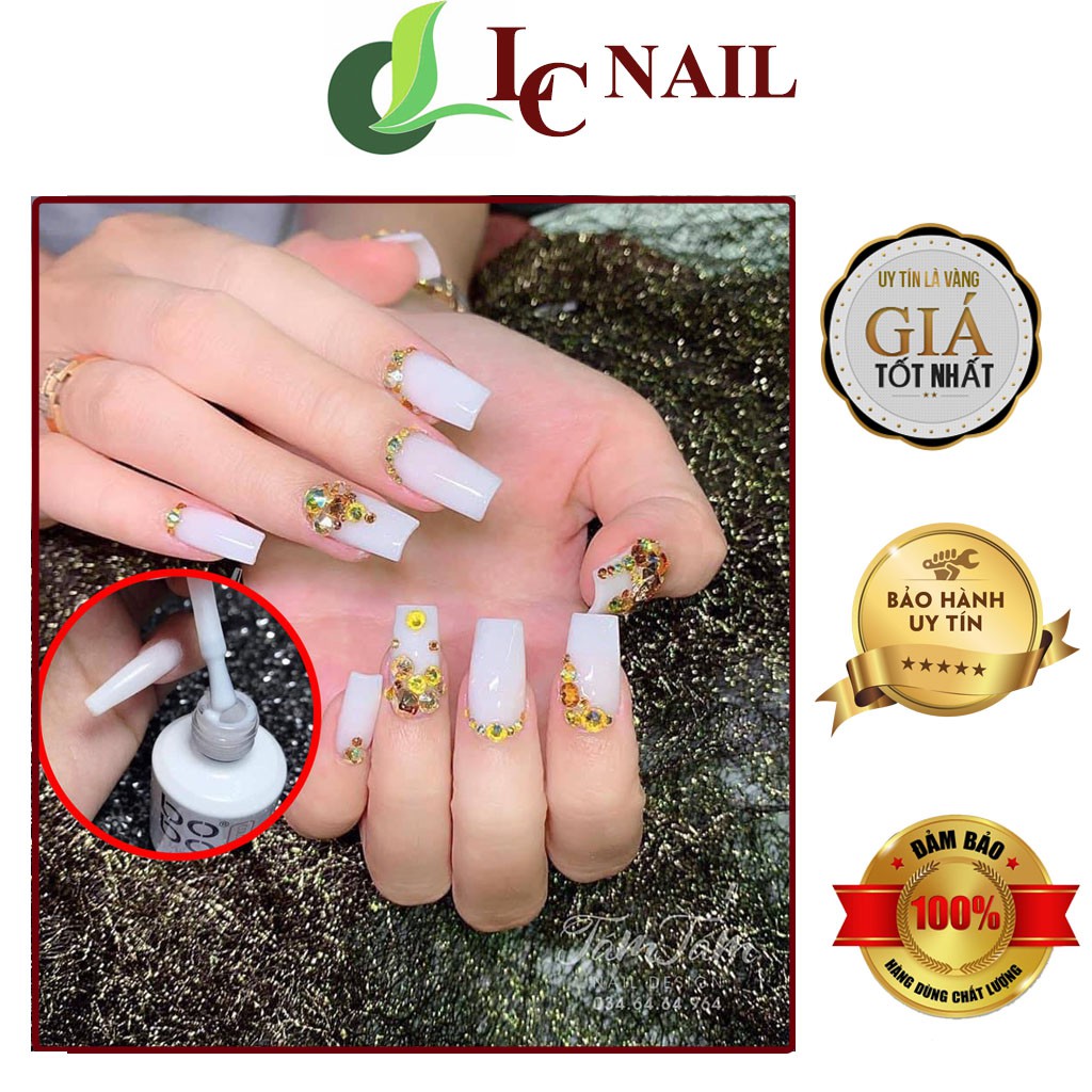 Sơn gel thạch gạo bobo mã 13, Màu thạch trắng gạo sang trọng cho bộ nail