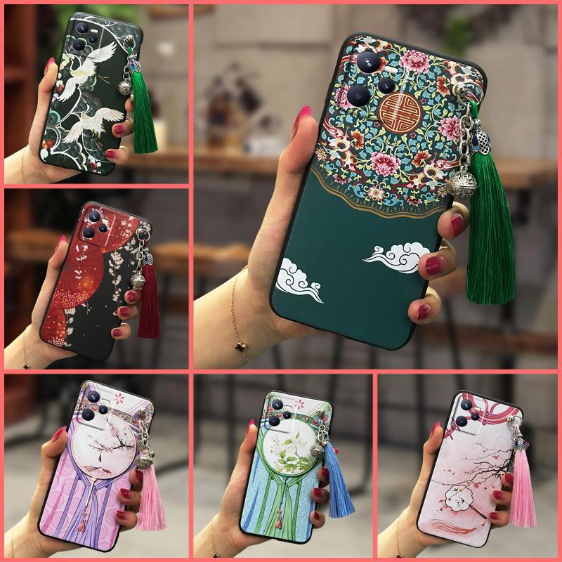 Ốp Điện Thoại Mềm Phối Núm Tua Phong Cách Trung Hoa Cho OPPO Realme C35/Narzo 50a Prime