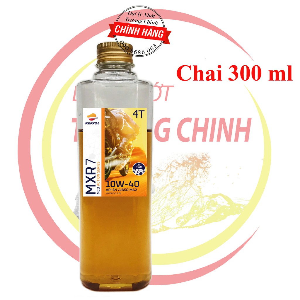 Nhớt Repsol MXR 7 10W40 100ML, 200Ml, 300ML, 400ML dành cho xe số, tay côn