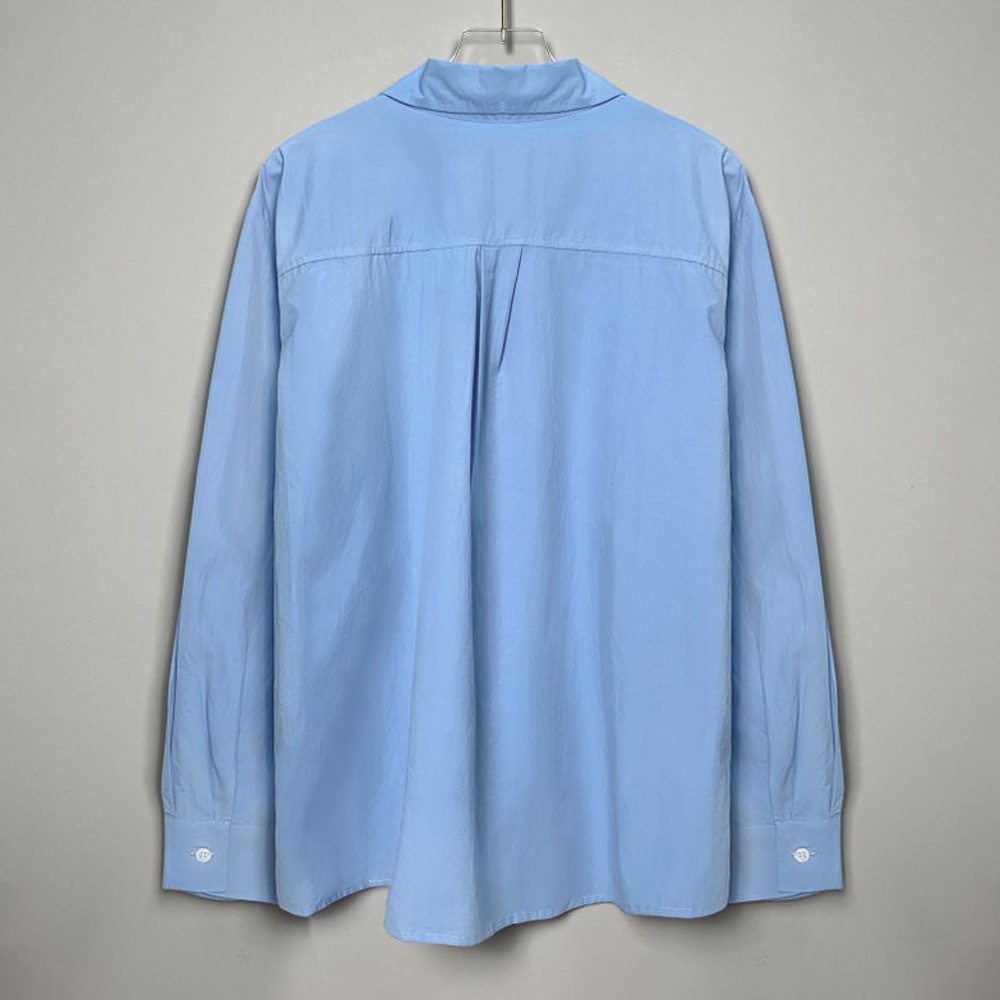 Áo Sơ Mi Nữ Tay Dài Dáng Rộng Cài Nút Màu Trơn Phong Cách Hàn Quốc Thời Trang Mới