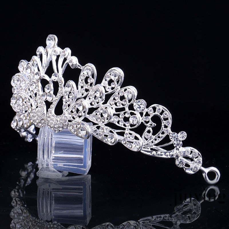 GETNOIVAS Vòng cài tóc hình thiên nga đính đá phong cách vintage