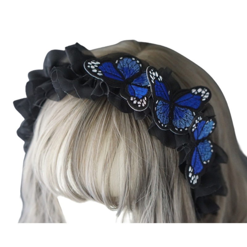 Băng Đô Thêu Hình Bướm Thời Trang Dành Cho Nữ