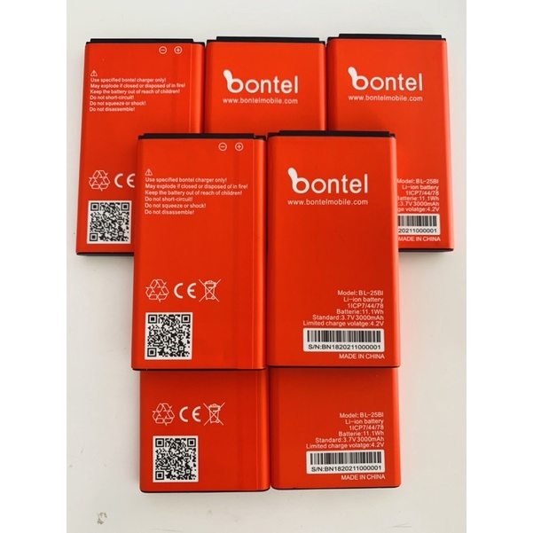 Pin Bontel K6+ , Vtel A1 , Mobell M529i , itel 5625