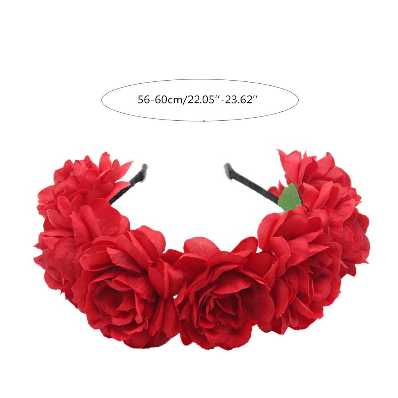 Vòng Hoa Nở Nhân Tạo Nhiều Màu Phong Cách Bohemian Cho Cô Dâu