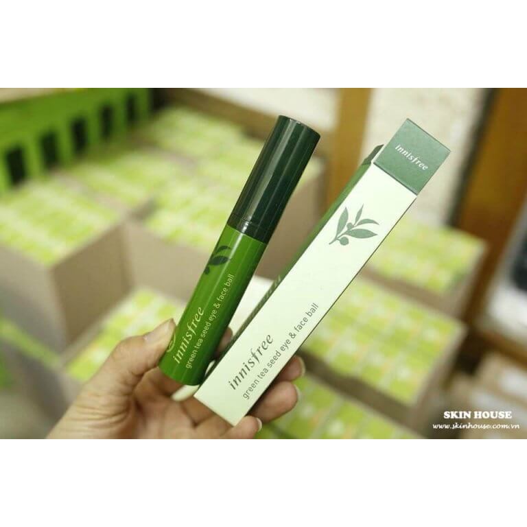 Sẵn - Dưỡng mắt Innisfree Green Tea Seed Eye &amp; Face Ball dạng lăn - Skinhouse  0986136861