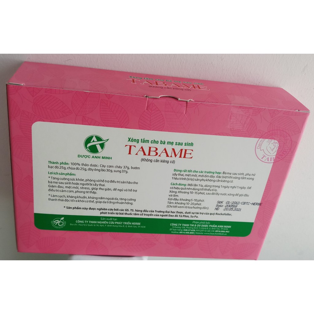 Set Tabame (3 chai) - Nước xông tắm cho bà mẹ sau sinh | Hỗ trợ điều trị sản hậu