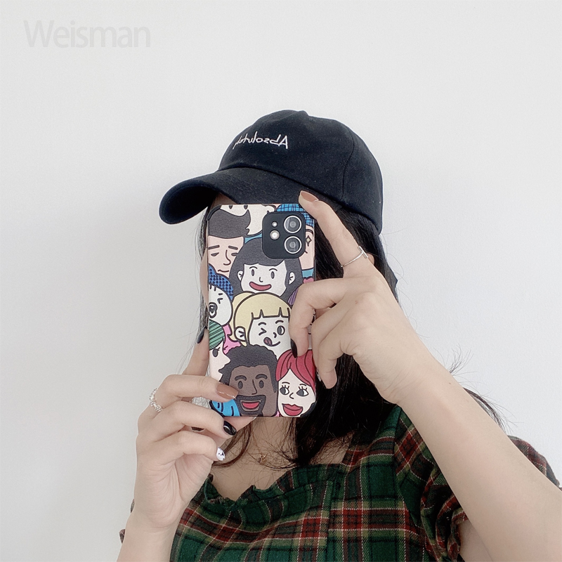 [Weissman] Suitable for OPPO K3 K5 Realme V5 Realme V11 Lambskin Crayon Shinchan painted creative personality couple mobile phone case anti-drop all-inclusive cartoon soft TPU case