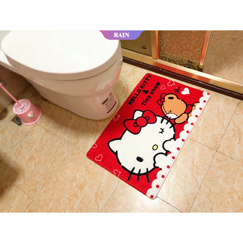 Thảm Lót Sàn Dày Dặn Chống Trượt Thấm Hút Nước In Họa Tiết Hoạt Hình Cinnamoroll Hello Kitty Melody Đáng Yêu Cho Nhà Ở/Phòng Tắm/Ban Công