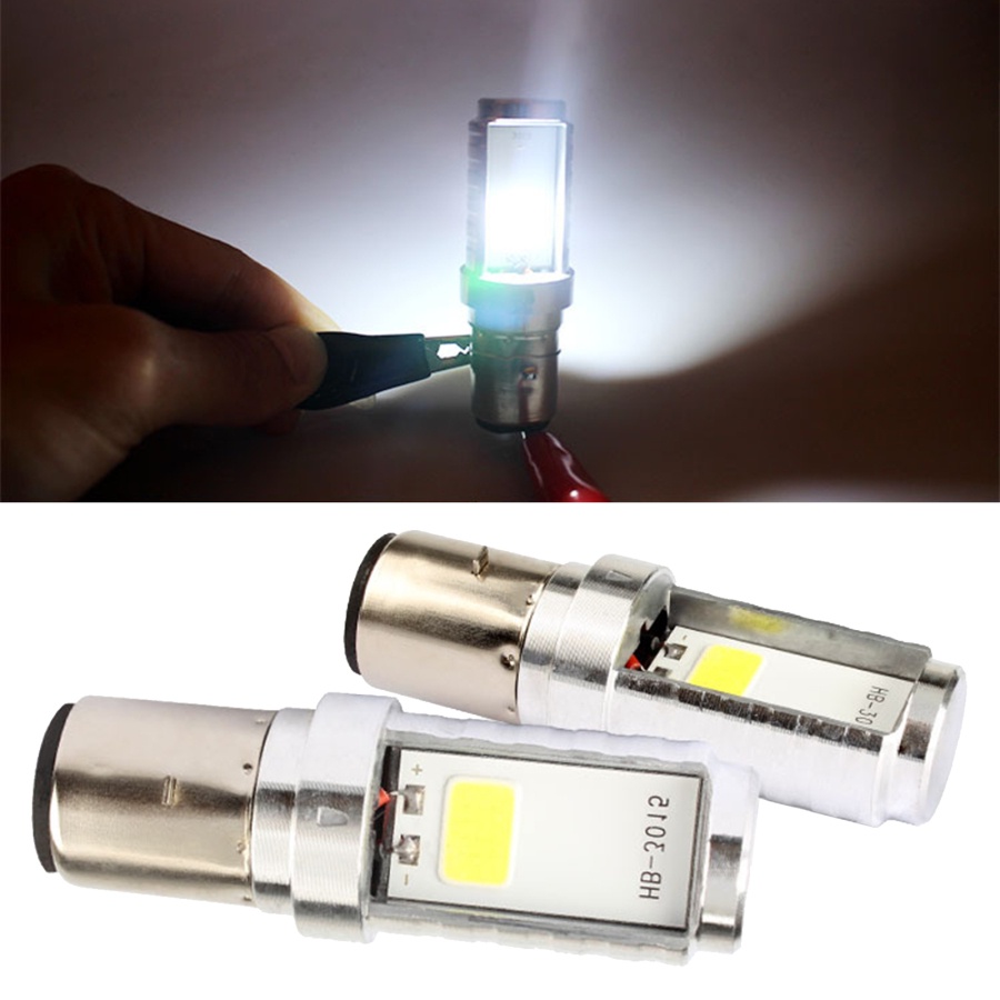 Đèn Pha H6 Ba20d LED 6W 1200Lm Ánh Sáng Trắng Cho Xe Máy 12V