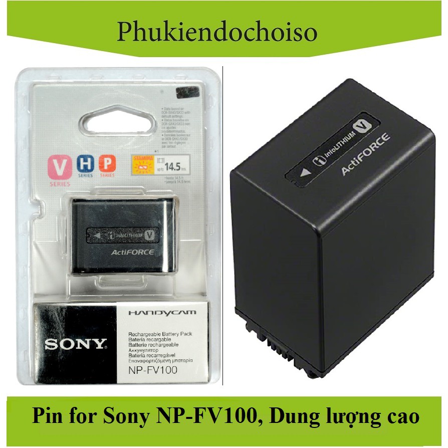 PIN MÁY ẢNH SONY NP-FV100, DUNG LƯỢNG CAO