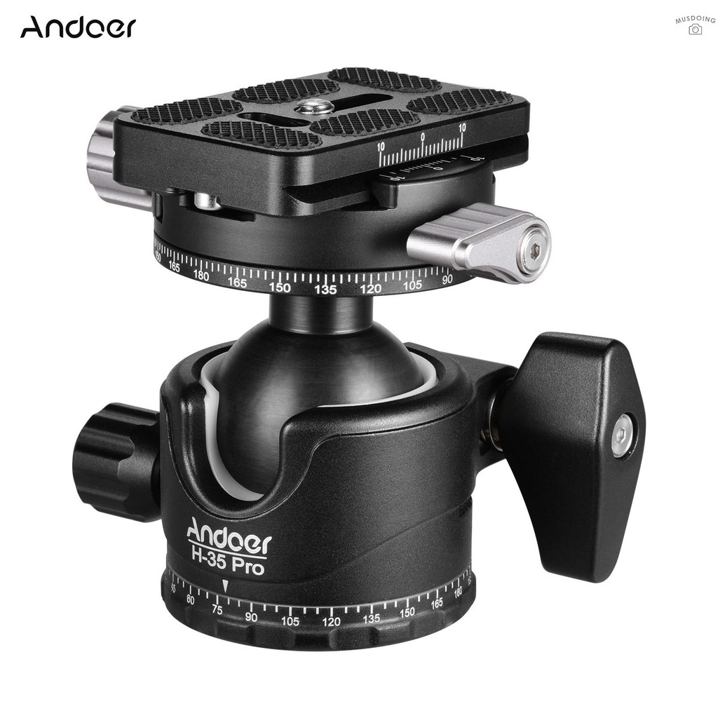 Đầu bi gắn chân máy ảnh Andoer H-35 Pro Pro Panorama bằng hợp kim nhôm 15kg/ 33lbs