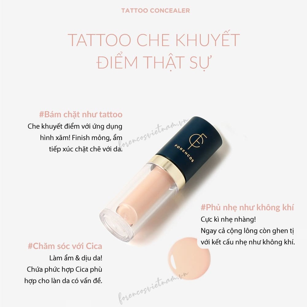 Kem che khuyết điểm FORENCOS Tattoo Waterproof Scar Concealer 3g Hàn Quốc