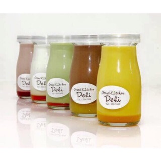 Chai thuỷ tinh nắp nhựa đựng pudding sữa chua 100ml