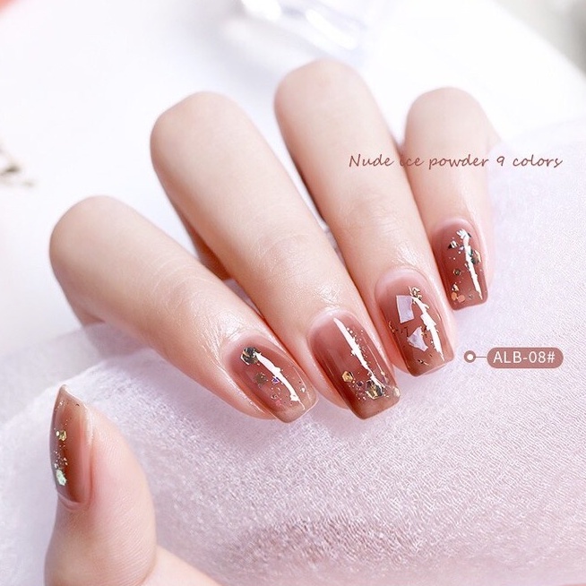 Sơn móng tay AS sơn gel thạch tone hồng nâu tây mã ALB 15ml