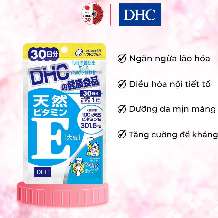 Viên uống DHC Bổ Sung Vitamin E Nhật Bản 30 Ngày (30 Viên) - Bahachiha