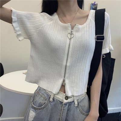 NRVP Áo Sweater Tay Ngắn Kiểu Hàn Quốc Thời Trang Mùa Hè 2020 Cho Nữ