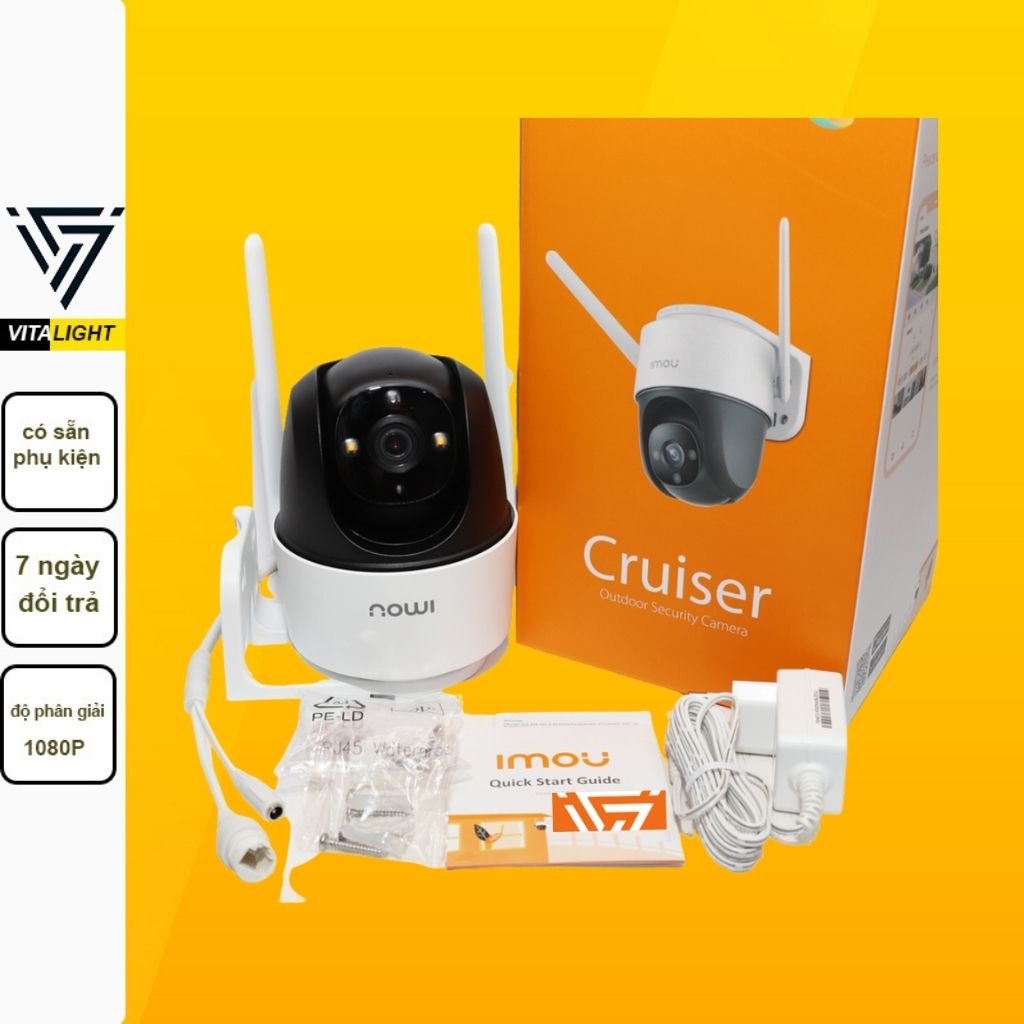 Camera wifi báo động, có màu ban đêm, lắp đặt ngoài trời S21FP,độ phân giải full HD VITALIGHT