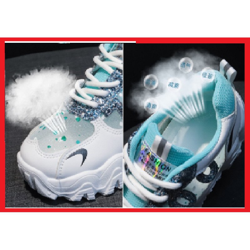 Giày Nữ - Giày thể thao Ulzzang Nữ Đế Sóng Lưới Nhũ 700 + Ảnh thật | BigBuy360 - bigbuy360.vn